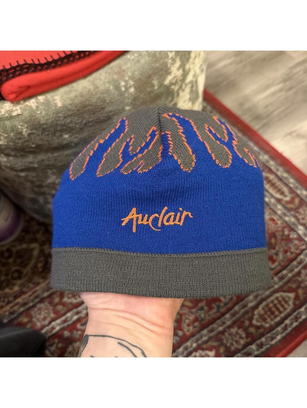 Auclair flame print skully beanie 00s OS Y2K